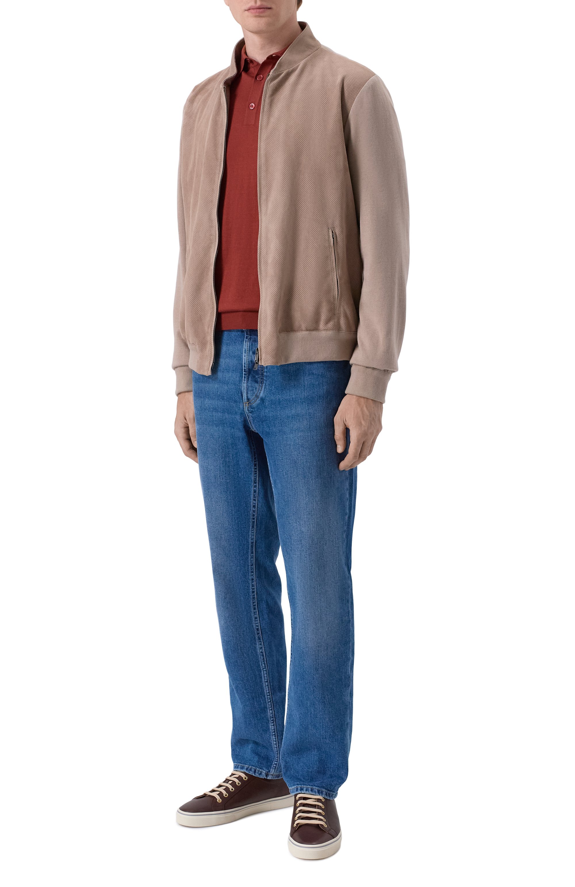 Кардиган с замшевой отделкой MVST, арт. M26.CSM.L401/PERF0RATED SUEDE/FP000-C0TT0N-CASHMER, фото 2