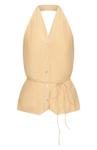 Женский топ из хлопка и шелка 12 STOREEZ, арт. 137704