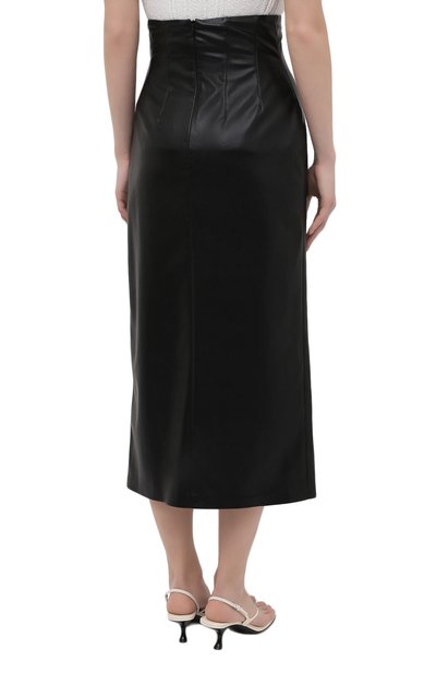 Юбка NANUSHKA черного цвета по цене 47800 руб., арт. MAL0RIE_BLACK_VEGAN LEATHER, фото 4 Юбка NANUSHKA, арт. MAL0RIE_BLACK_VEGAN LEATHER, фото 4