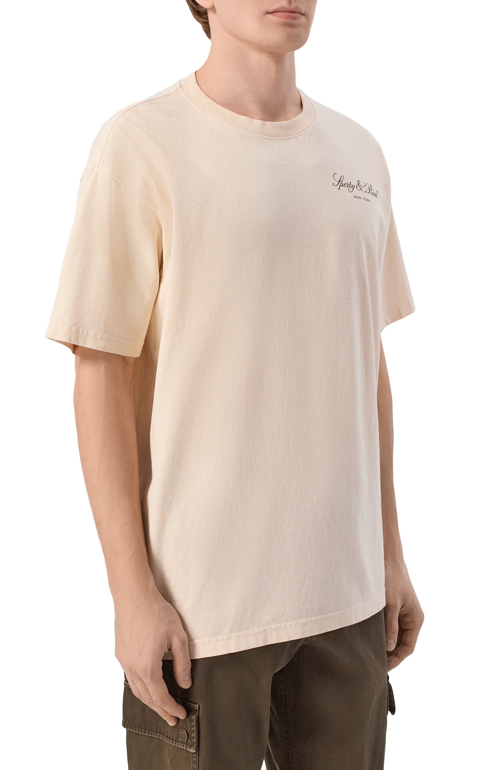 Хлопковая футболка SPORTY AND RICH, арт. T004365232WH37, фото 4