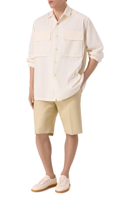 Шерстяные шорты Jil Sander J21KA0256/J40005 Жёлтый  J21KA0256/J40005 Фото 2