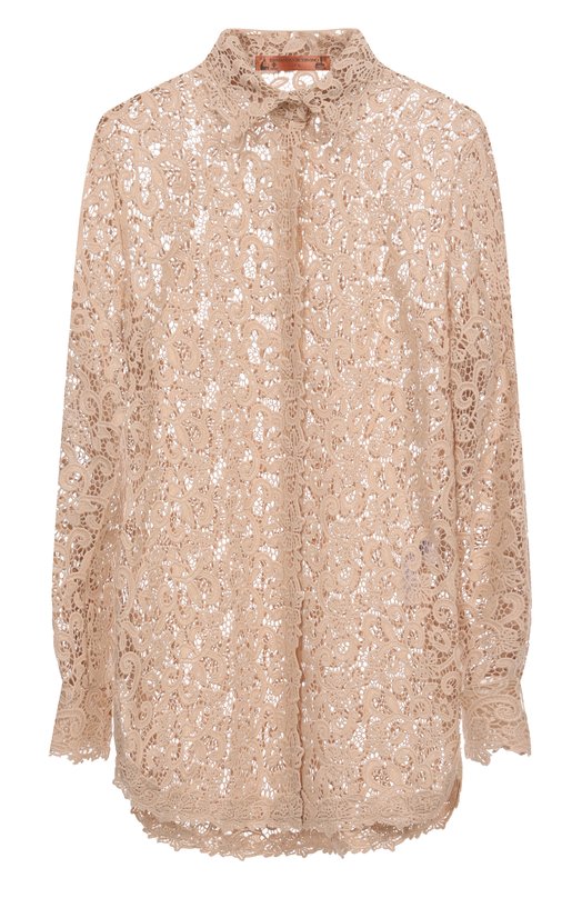 Хлопковая блузка Ermanno Scervino D464K616HGJ Бежевый D464K616HGJ