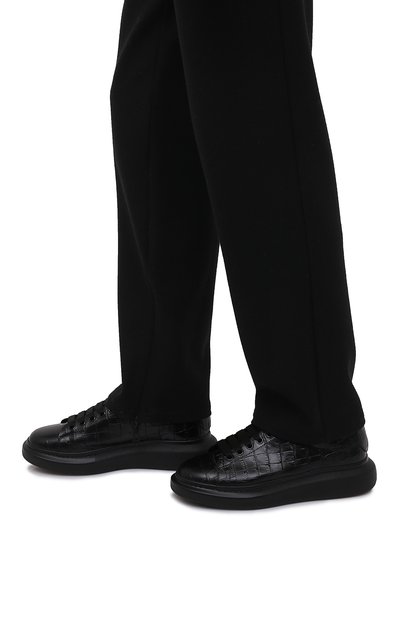 Кожаные кеды oversized ALEXANDER MCQUEEN черного цвета по цене 84400 руб., арт. 553680/WIAY0, фото 3 Кожаные кеды oversized ALEXANDER MCQUEEN, арт. 553680/WIAY0, фото 3