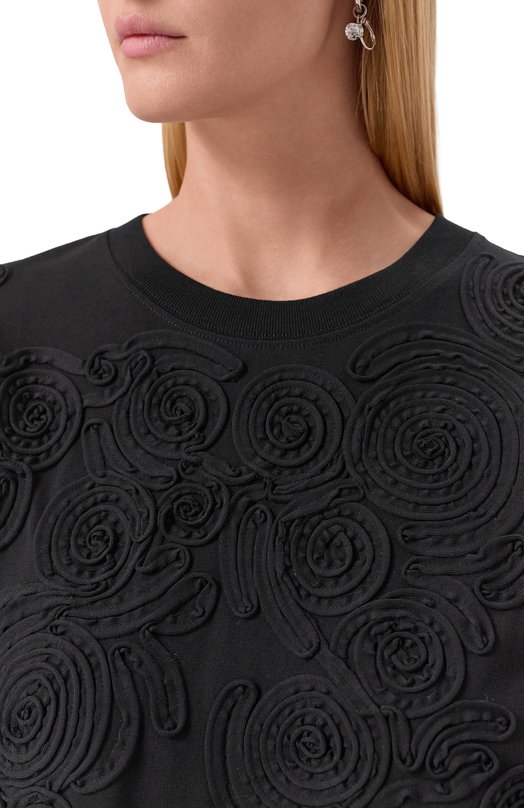 Хлопковая футболка Dries Van Noten 011119-2603-900 Чёрный  011119-2603-900 Фото 5