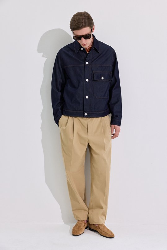 Хлопковые брюки Saint Laurent 854428/Y1N29 Бежевый  854428/Y1N29 Фото 6