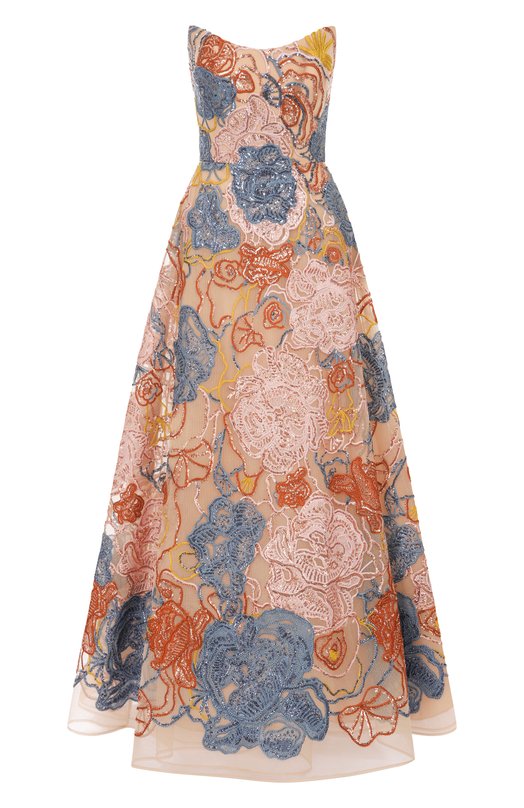 Платье с отделкой пайетками Elie Saab D0810NP25/YA041 Разноцветный D0810NP25/YA041