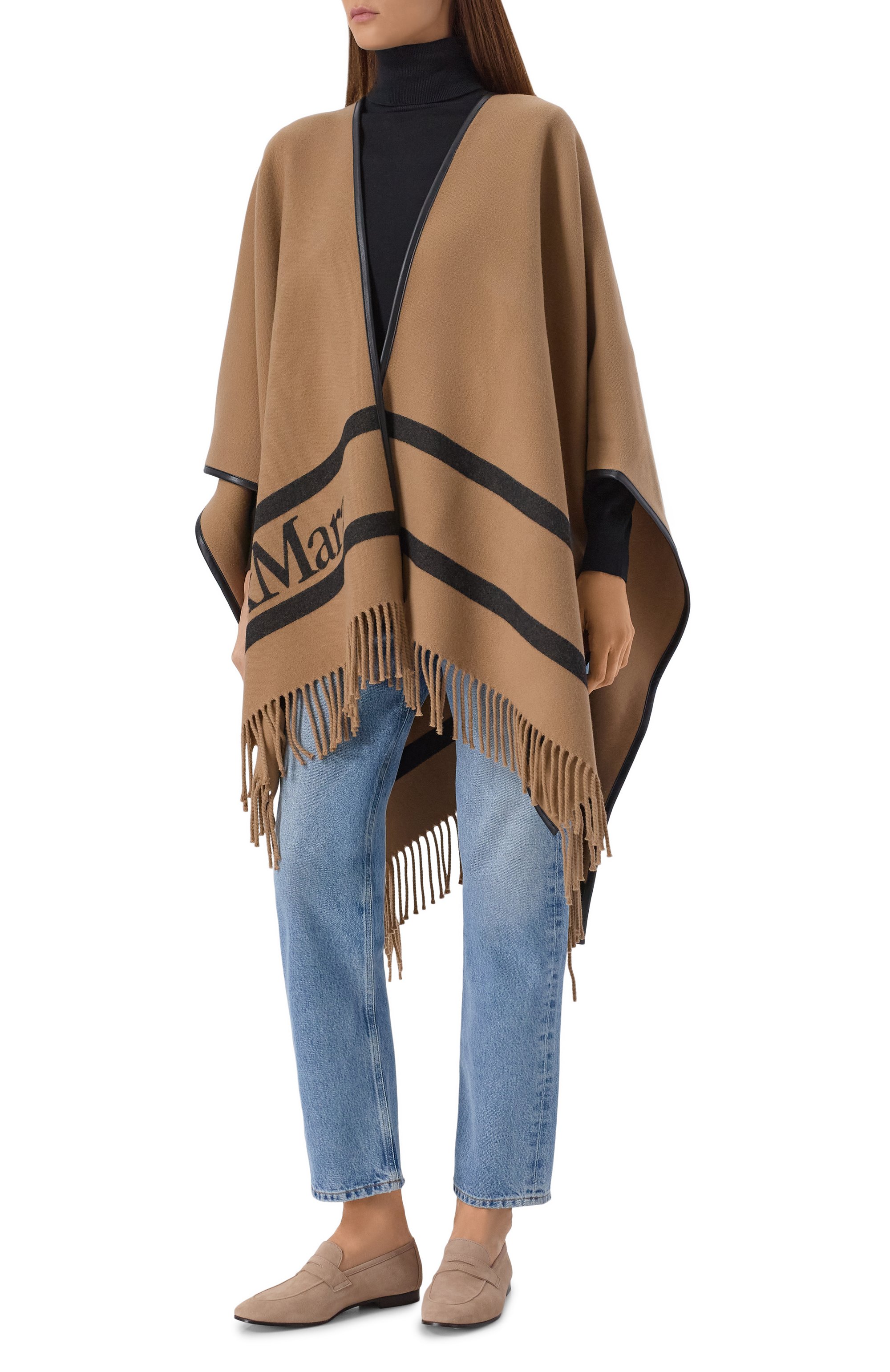 Шерстяная накидка  MAX MARA, арт. MXAARIS, фото 3