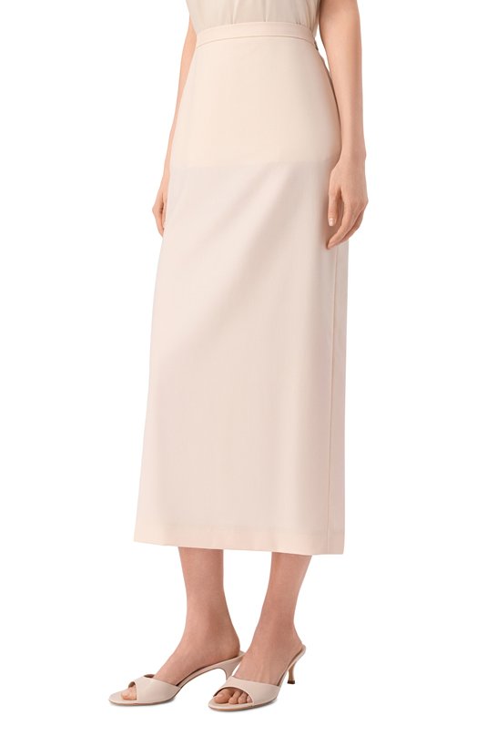 Шерстяная юбка Loulou de Saison CARA Кремовый  CARA Фото 3