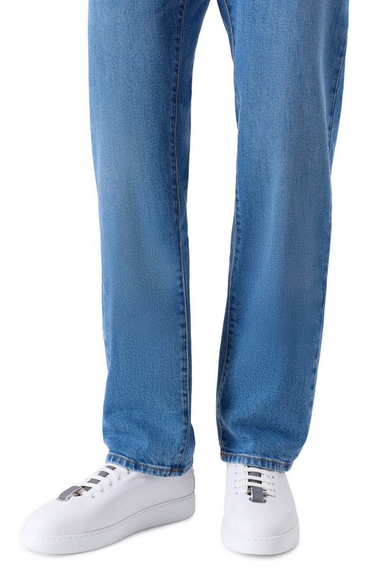 Кожаные кеды T-Switch Franceschetti BREE001/MEM0RY Белый  BREE001/MEM0RY Фото 3