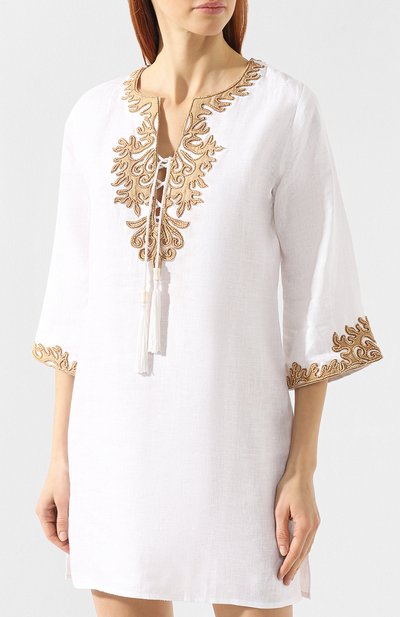 Льняная туника ESMERALDA RESORT, арт. KURTA M0R0CC0 DESIGN, фото 3