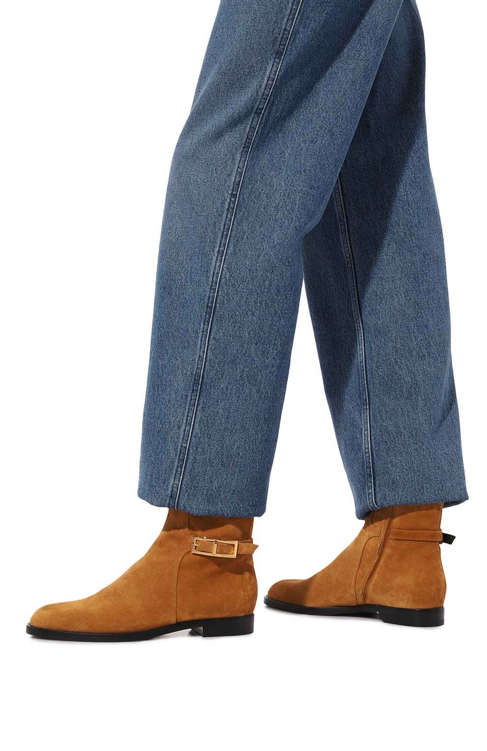 Замшевые ботинки sr nora SERGIO ROSSI светло-коричневого цвета по цене 123500 руб., арт. B09400/MCRM13, фото 3 Замшевые ботинки sr nora SERGIO ROSSI, арт. B09400/MCRM13, фото 3