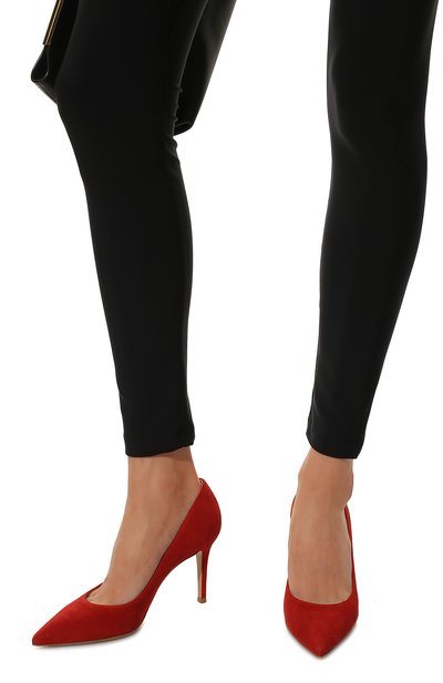 Замшевые туфли gianvito 85 GIANVITO ROSSI красного цвета по цене 79300 руб., арт. G24580.85RIC.CAMTABS, фото 3 Замшевые туфли gianvito 85 GIANVITO ROSSI, арт. G24580.85RIC.CAMTABS, фото 3