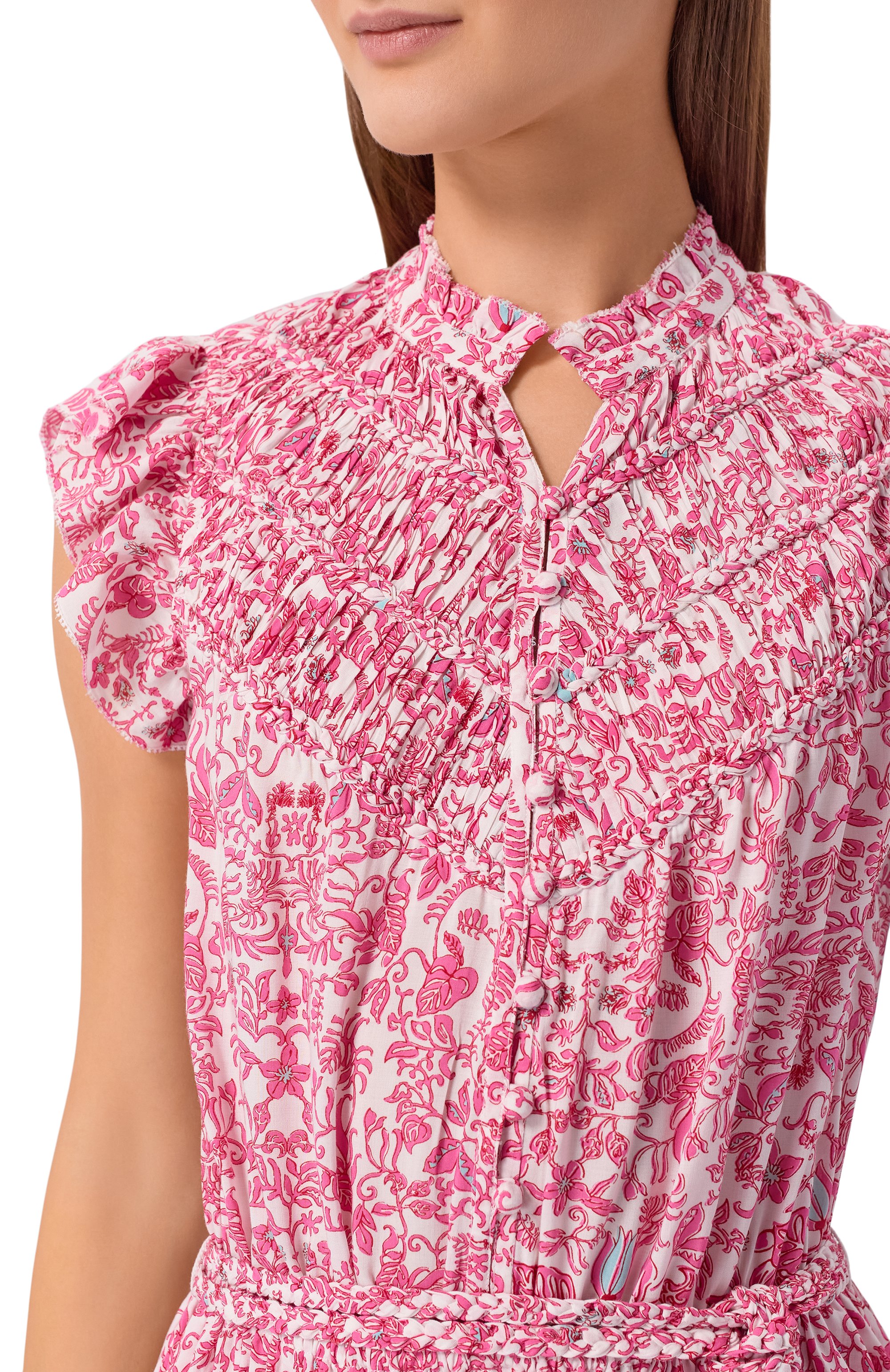 Платье из вискозы POUPETTE ST BARTH, арт. WL5R26NVPTWI, фото 4