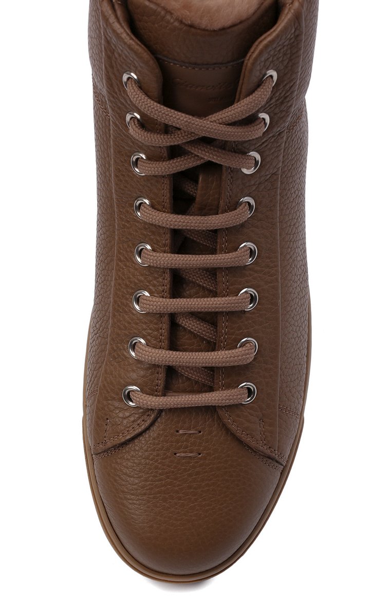 Кожаные кеды GIANVITO ROSSI, арт. S20386.W1CAM.B0XCAML, фото 1