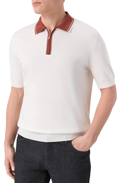 Поло из хлопка и шелка ZILLI, арт. KZP002M0142VUC000, фото 3