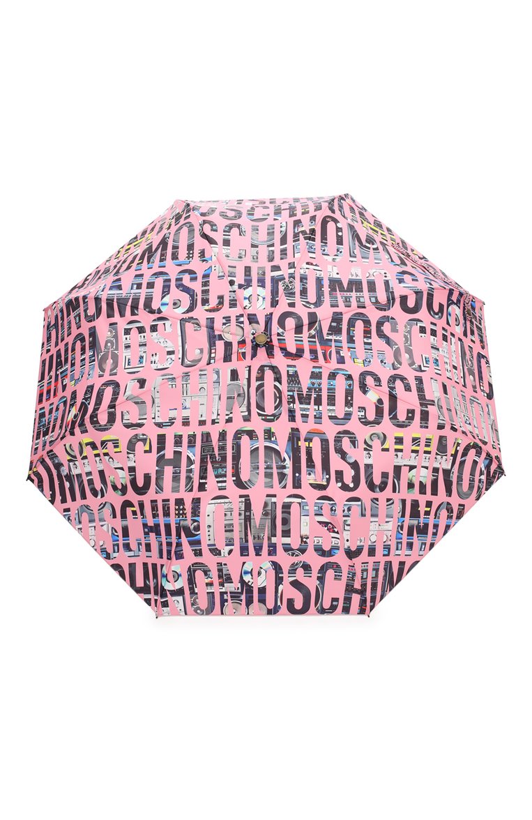 Женский складной зонт MOSCHINO розового цвета, арт. 8600-0PENCL0SE | Фото 1 (Материал: Металл, Текстиль, Синтетический материал; Нос: Не проставлено)