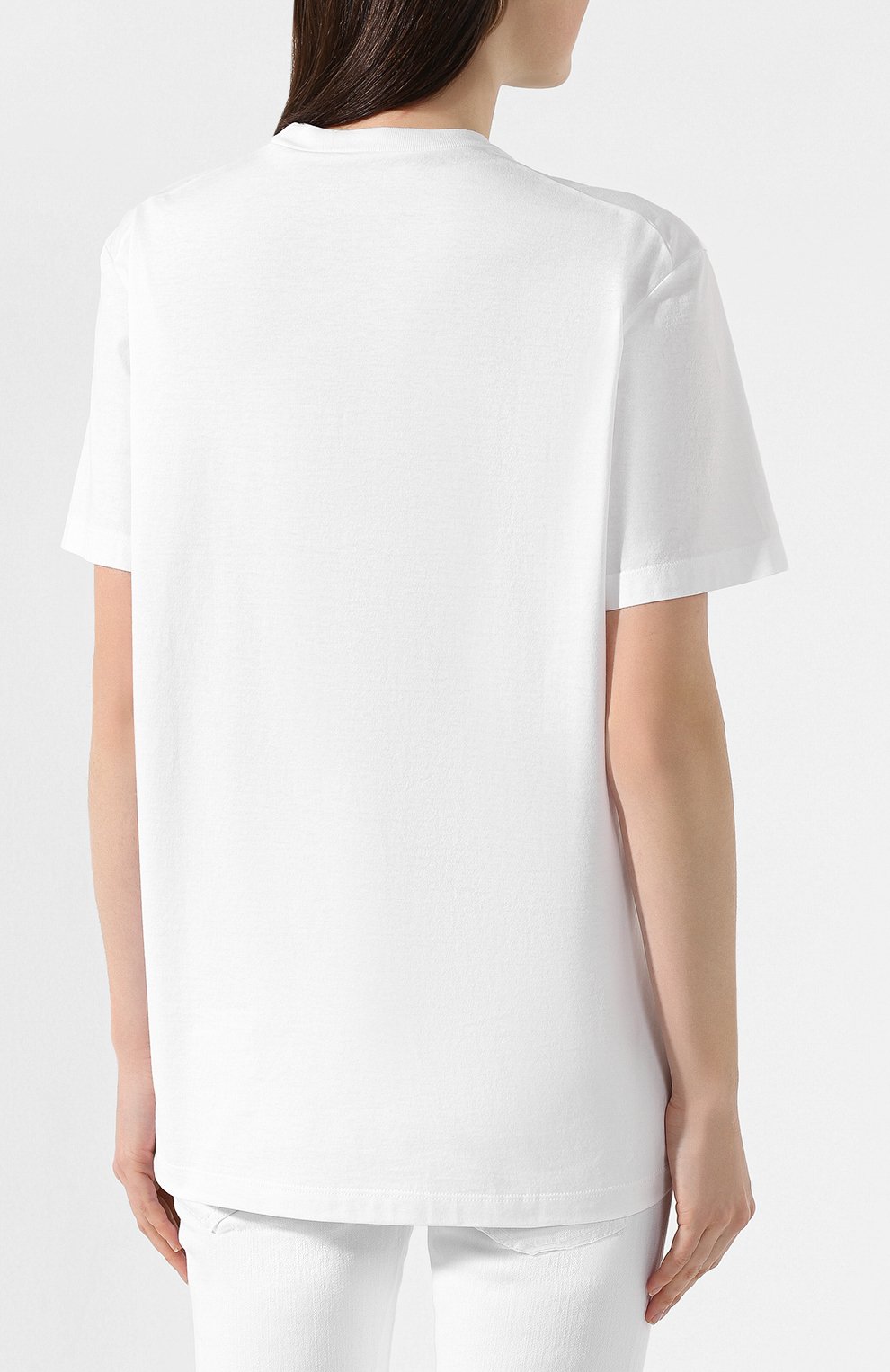 Хлопковая футболка DSQUARED2 белого цвета по цене 26450 руб., арт. S75GD0072/S22427, фото 4 Хлопковая футболка DSQUARED2, арт. S75GD0072/S22427, фото 4