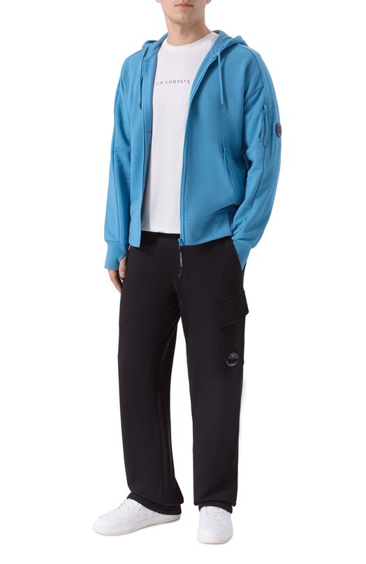 Хлопковая толстовка C.P. Company 19CMSS716A005086W Голубой  19CMSS716A005086W Фото 2