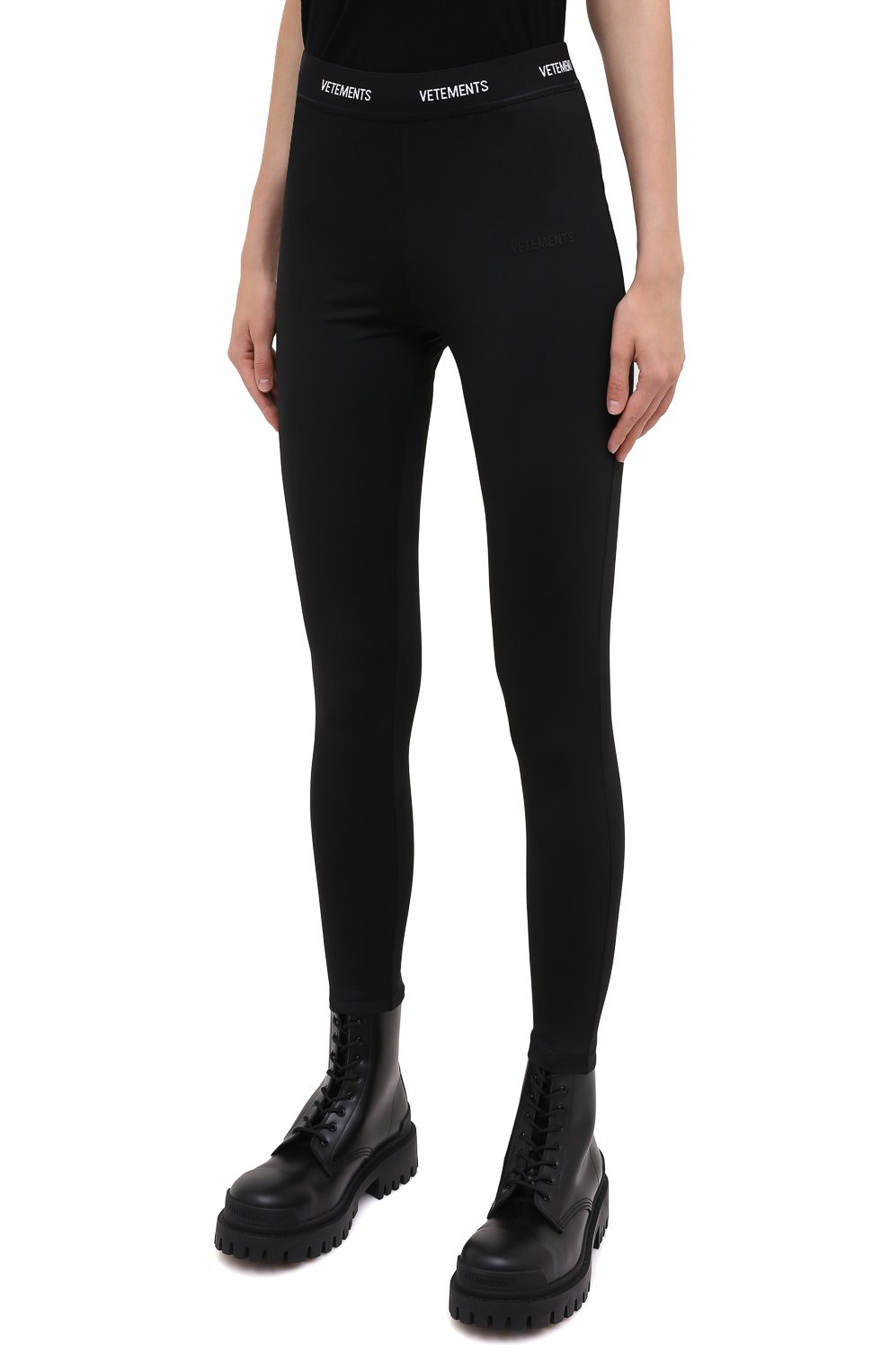 Легинсы VETEMENTS черного цвета по цене 42550 руб., арт. WAH21TR290 1332/BLACK, фото 3 Легинсы VETEMENTS, арт. WAH21TR290 1332/BLACK, фото 3