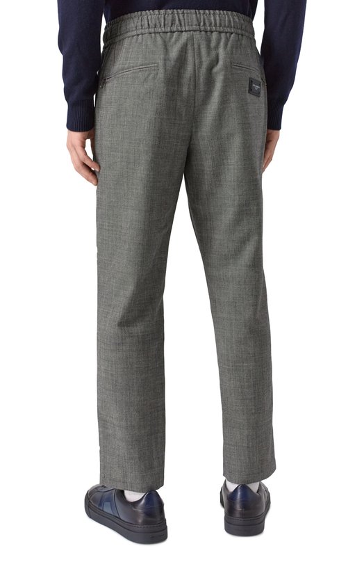 Брюки из шерсти и хлопка Dolce & Gabbana GYACET/GI585 Серый  GYACET/GI585 Фото 4