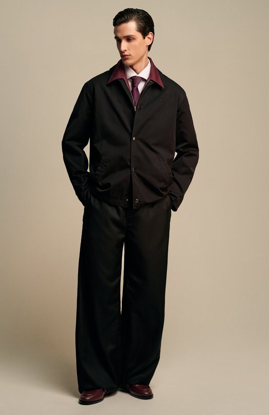 Хлопковая куртка-рубашка Burberry 8110285 Чёрный  8110285 Фото 6