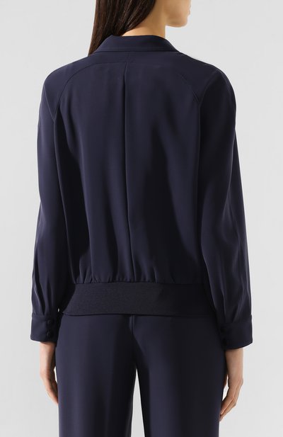 Жакет EMPORIO ARMANI темно-синего цвета по цене 58250 руб., арт. 3H2B61/2NWAZ, фото 4 Жакет EMPORIO ARMANI, арт. 3H2B61/2NWAZ, фото 4