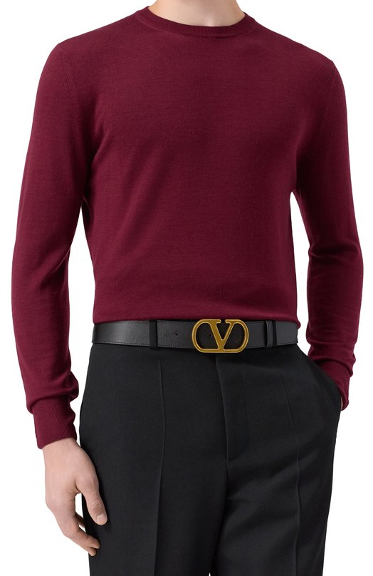 Кожаный ремень Valentino 7Y2T0SQ7/IYR Чёрный  7Y2T0SQ7/IYR Фото 2