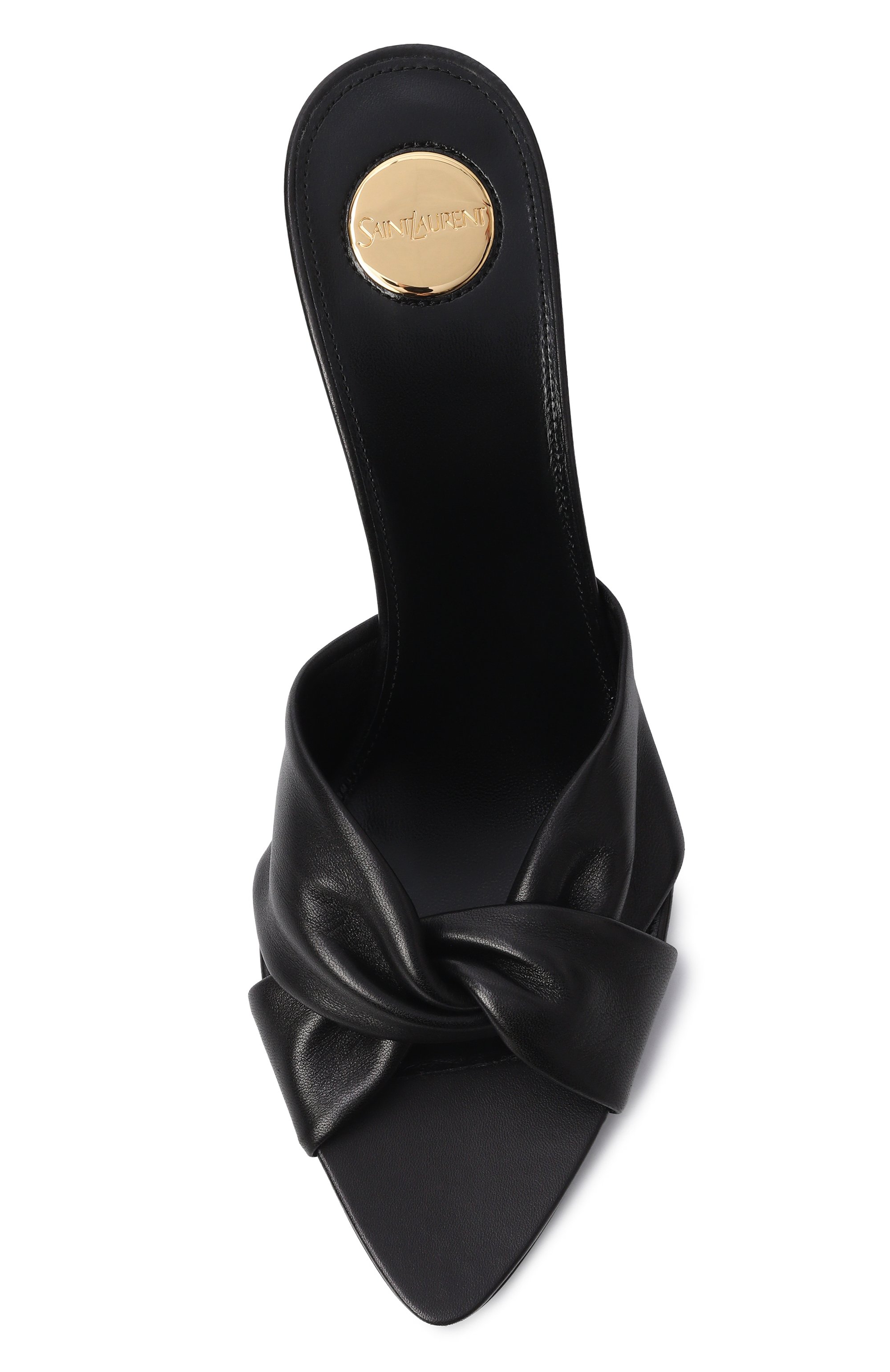 Кожаные мюли franciane 75 SAINT LAURENT, арт. 863363/AADF0, фото 6