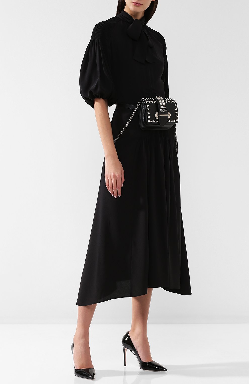 Лаковые туфли на шпильке PRADA, арт. 1I834I-69-F0002-100, фото 2