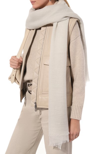 Кашемировый шарф MVST серого цвета по цене 57300 руб., арт. 7734M, фото 3 Кашемировый шарф MVST, арт. 7734M, фото 3