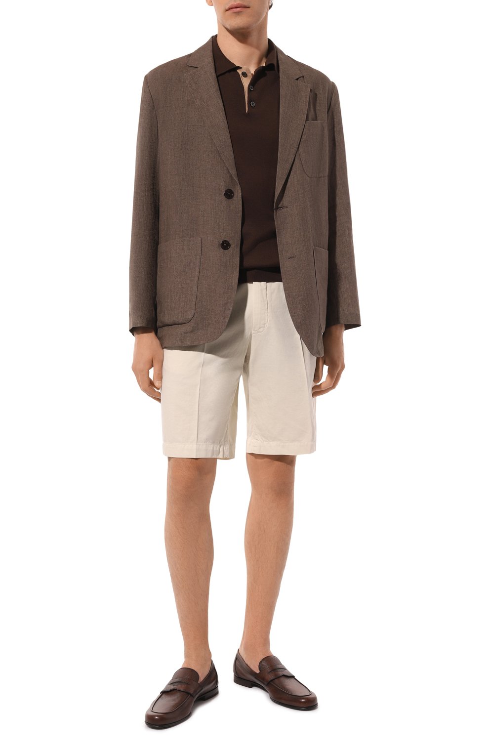 Шорты из хлопка и льна ZEGNA, арт. UDI37A7/TB05, фото 2