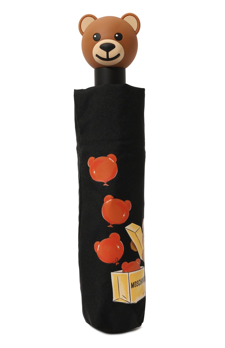 Женский складной зонт MOSCHINO черного цвета, арт. 8431-0PENCL0SEA | Фото 4 (Материал: Текстиль, Металл, Синтетический материал; Нос: Не проставлено)