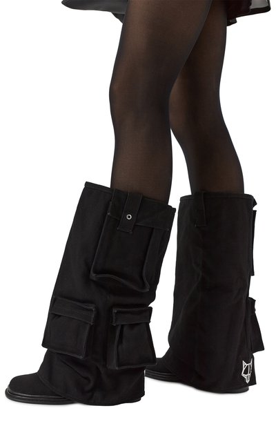 Текстильные сапоги natalia NAKED WOLFE черного цвета по цене 48000 руб., арт. NATALIA/CANVAS, фото 3 Текстильные сапоги natalia NAKED WOLFE, арт. NATALIA/CANVAS, фото 3