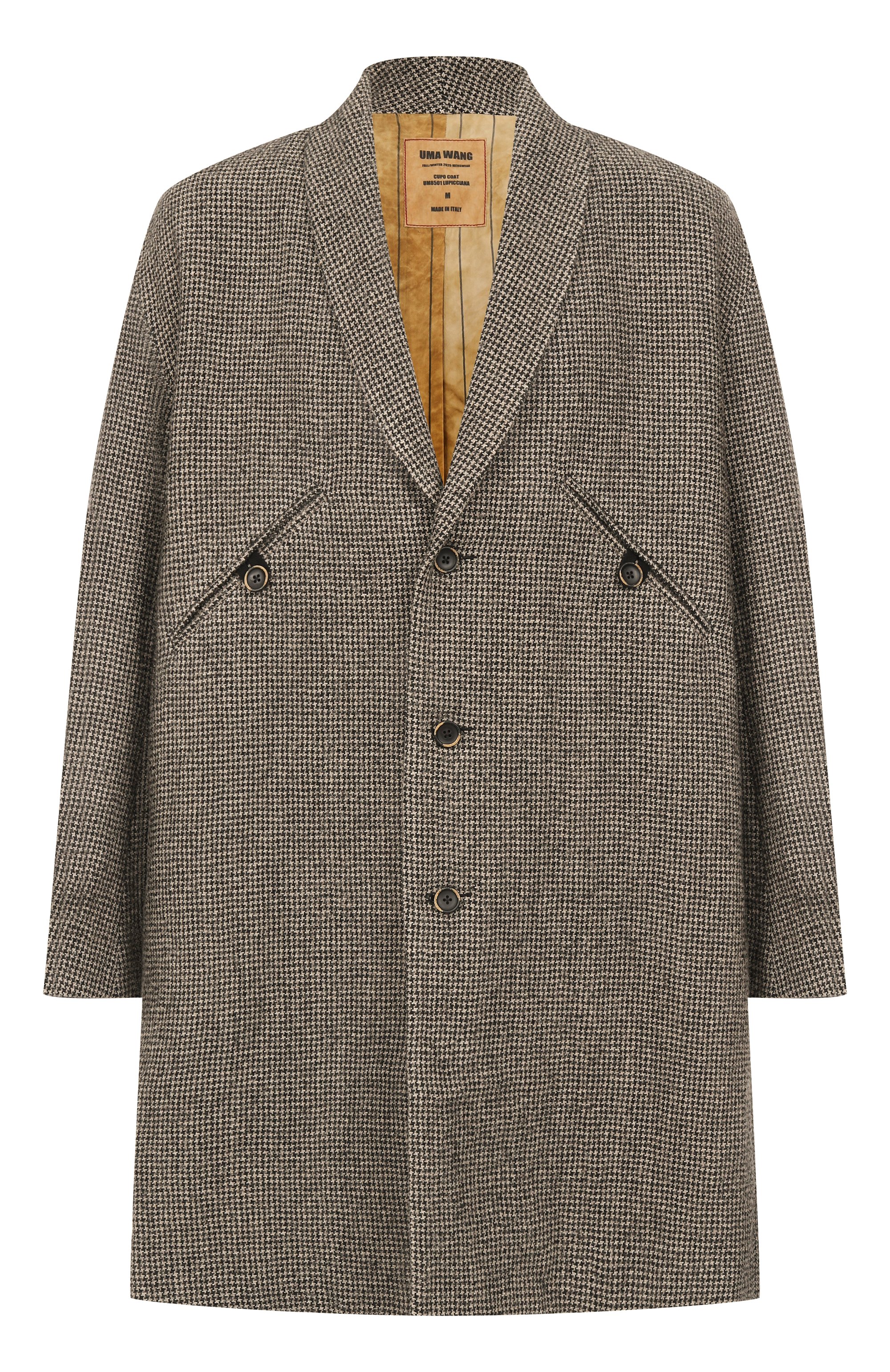 Пальто изо льна и шерсти UMA WANG серого цвета по цене 231500 руб., арт. UM8501, фото 1 Пальто изо льна и шерсти UMA WANG, арт. UM8501, фото 1