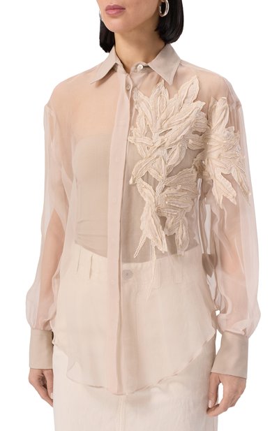 Шелковая блузка BRUNELLO CUCINELLI, арт. MF940RJ506, фото 3