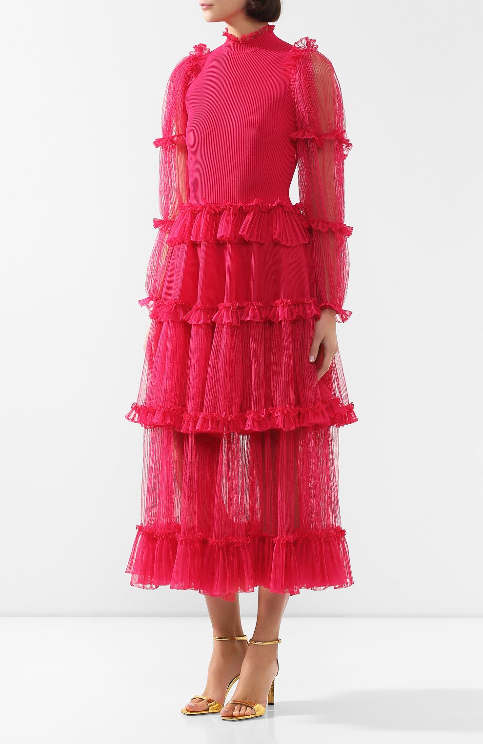 Шелковое платье ALEXANDER MCQUEEN, арт. 610759/Q1AM3, фото 3