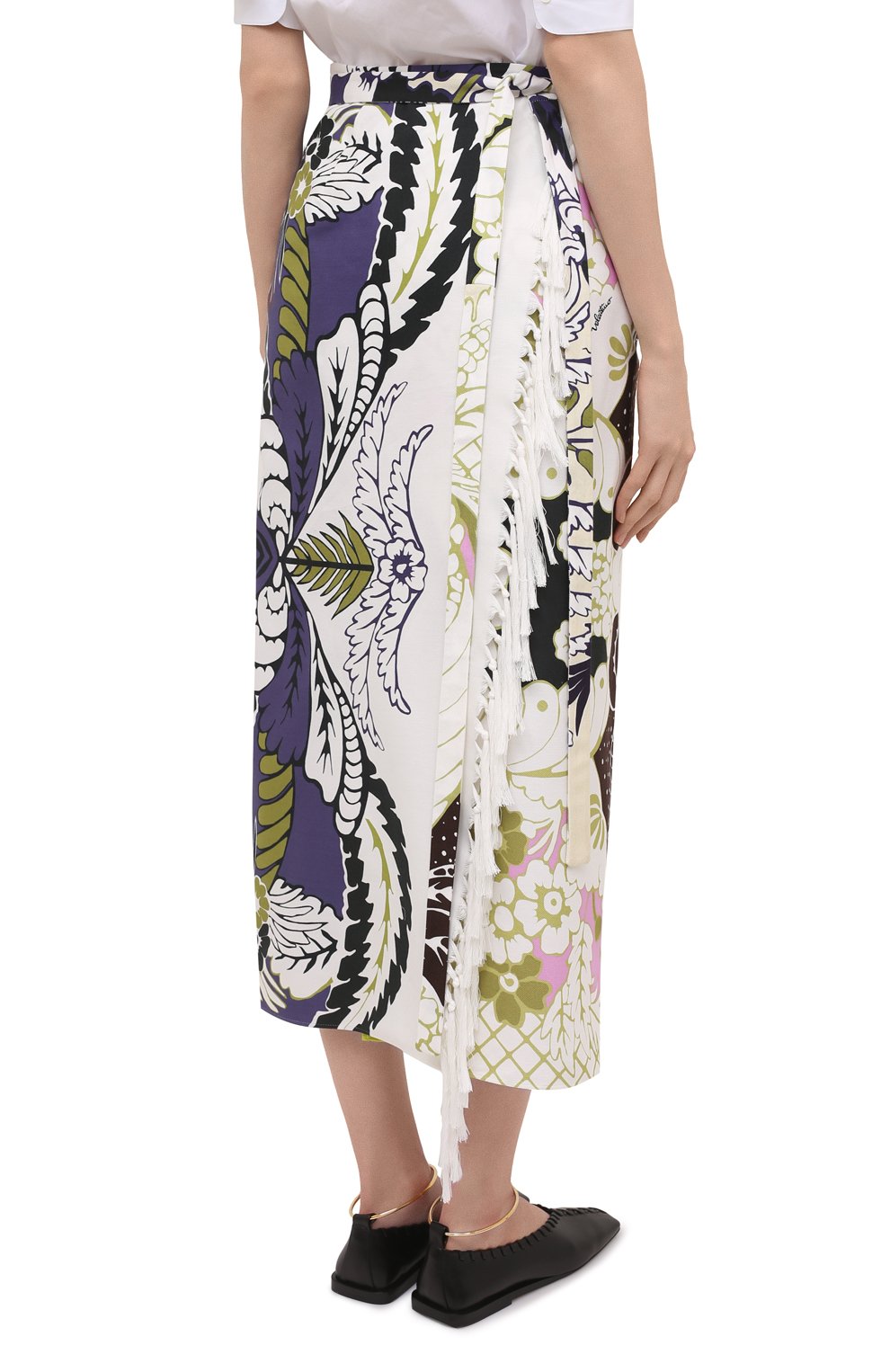 Хлопковая юбка VALENTINO, арт. VB3RA7J16AN, фото 5