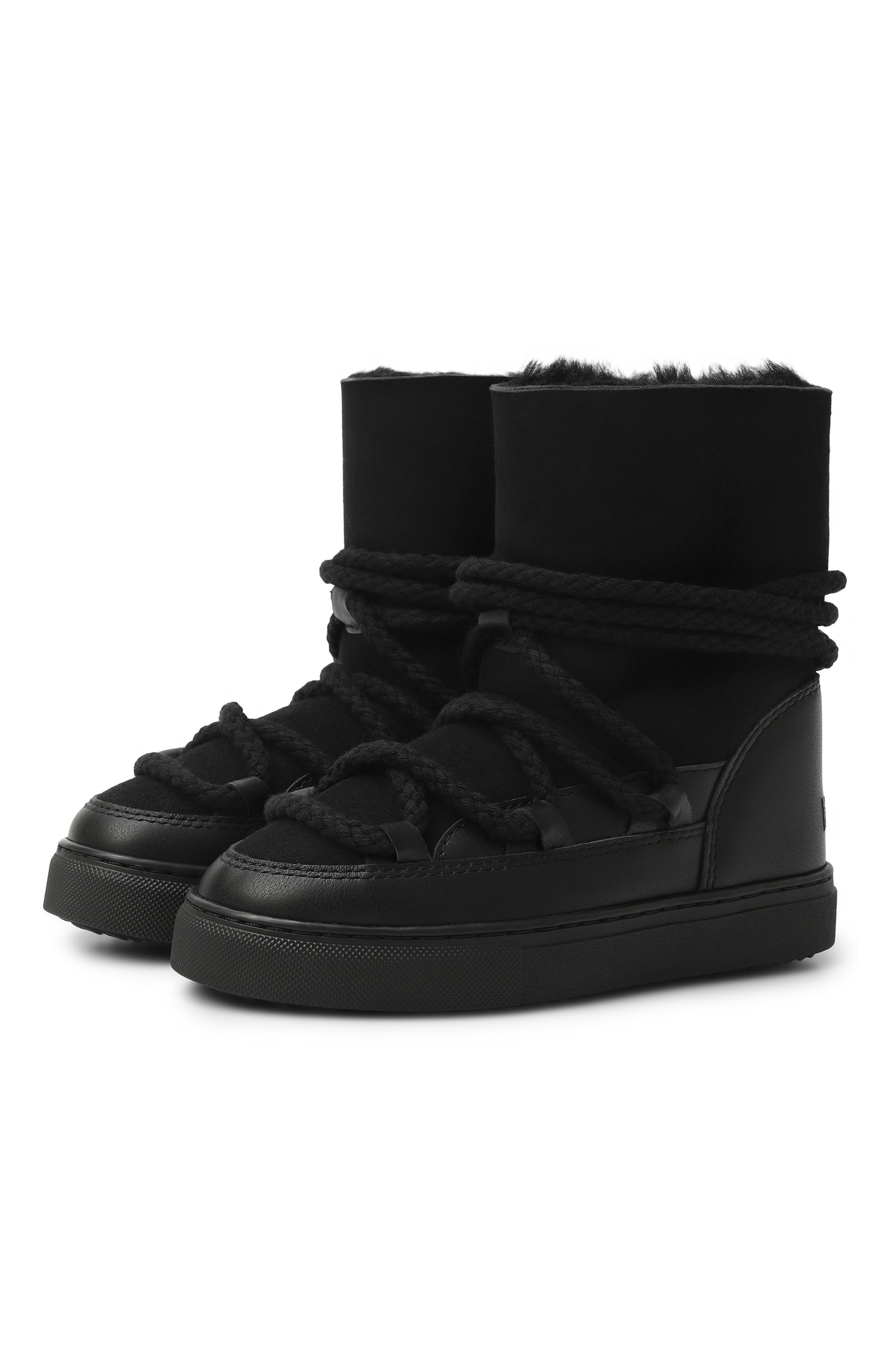 Кожаные сапоги INUIKII черного цвета по цене 26500 руб., арт. 3001.002.0032/33-38, фото 1 Кожаные сапоги INUIKII, арт. 3001.002.0032/33-38, фото 1