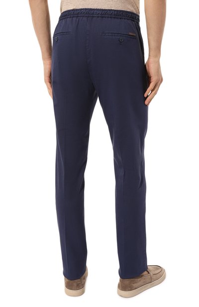 Брюки из лиоцелла и хлопка STEFANO RICCI темно-синего цвета по цене 114000 руб., арт. M1T3100042/STREET, фото 4 Брюки из лиоцелла и хлопка STEFANO RICCI, арт. M1T3100042/STREET, фото 4