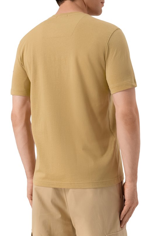 Хлопковая футболка Aeronautica Militare 251TS2406J641 Бежевый  251TS2406J641 Фото 4