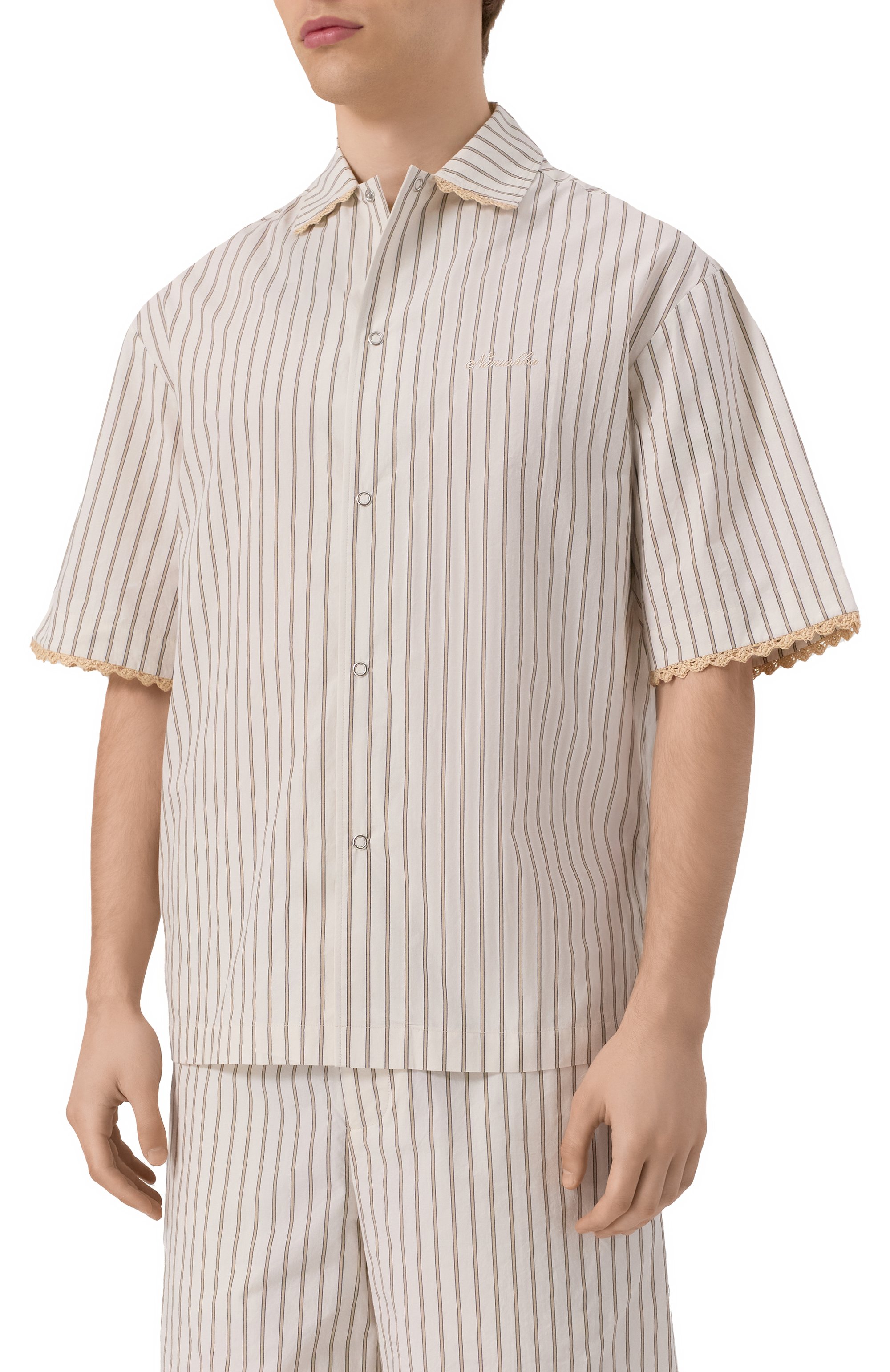 Хлопковая рубашка NANUSHKA, арт. NM25SSTP10105, фото 3