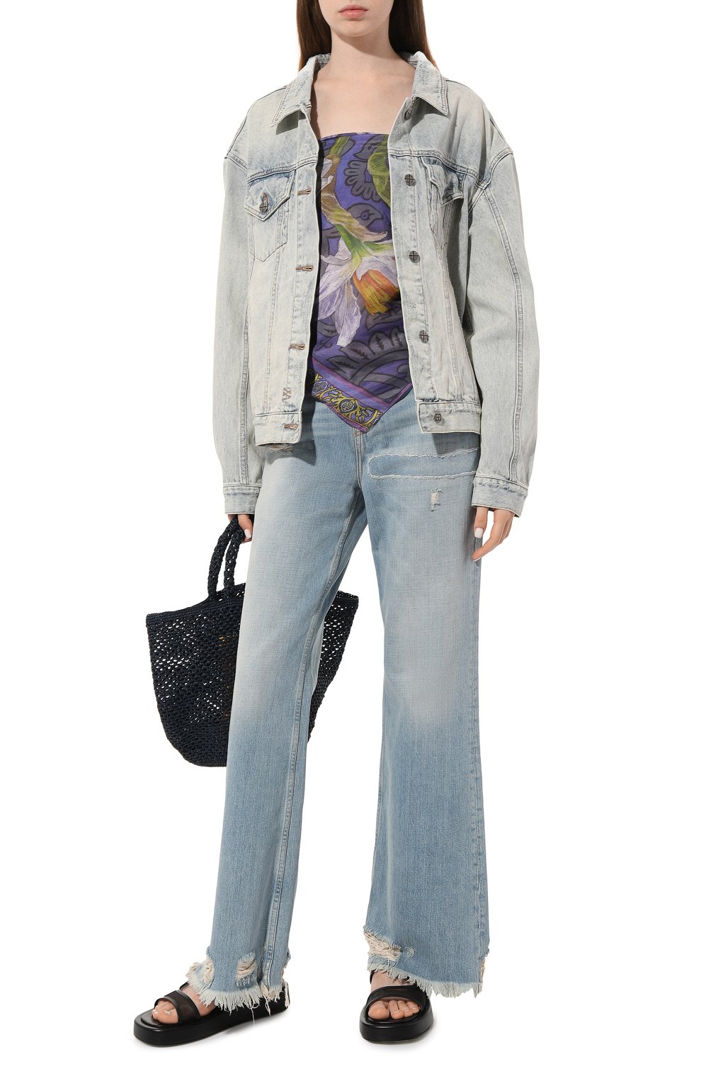 Шелковый платок ирисы GOURJI, арт. T23IR7R/1, фото 2