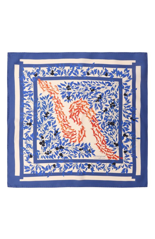 Шелковый платок Pas de Deux Petitjean Paris 0G2 Синий  0G2 Фото 4