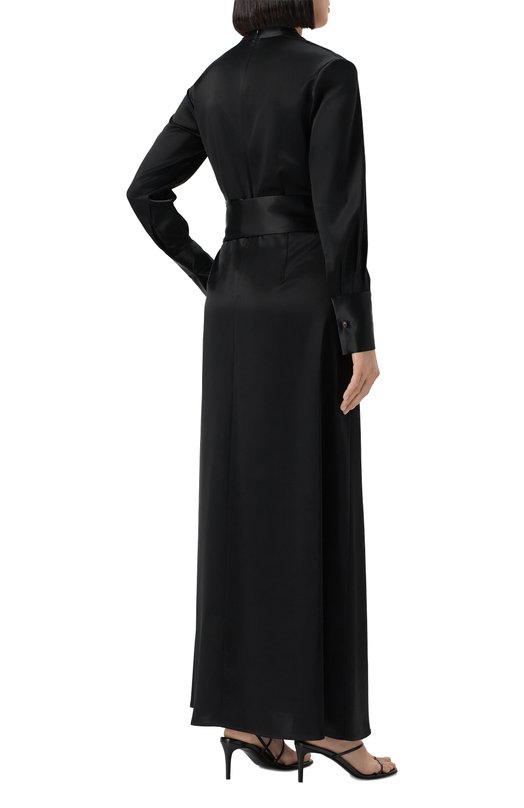 Атласное платье Kiton D60302K04S4607 Чёрный  D60302K04S4607 Фото 4
