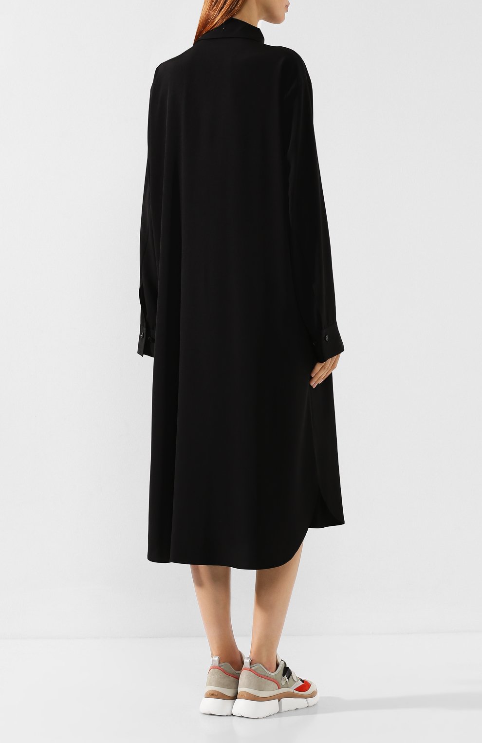 Платье YOHJI YAMAMOTO черного цвета по цене 56250 руб., арт. YJ-D03-500, фото 4 Платье YOHJI YAMAMOTO, арт. YJ-D03-500, фото 4