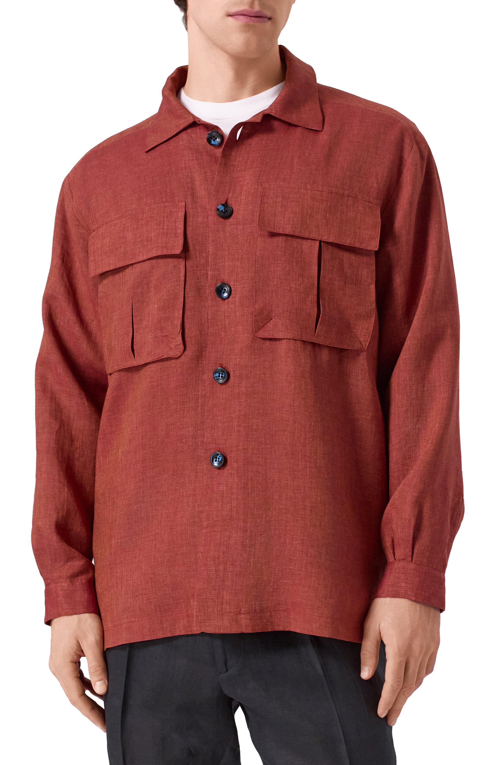 Льняная рубашка KITON, арт. UMC013H0921106, фото 3