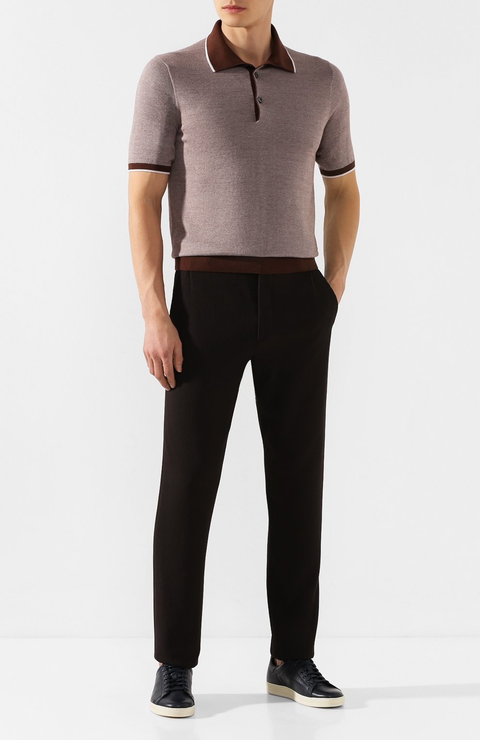 Поло из смеси хлопка и кашемира FIORONI, арт. MK20608C2, фото 2