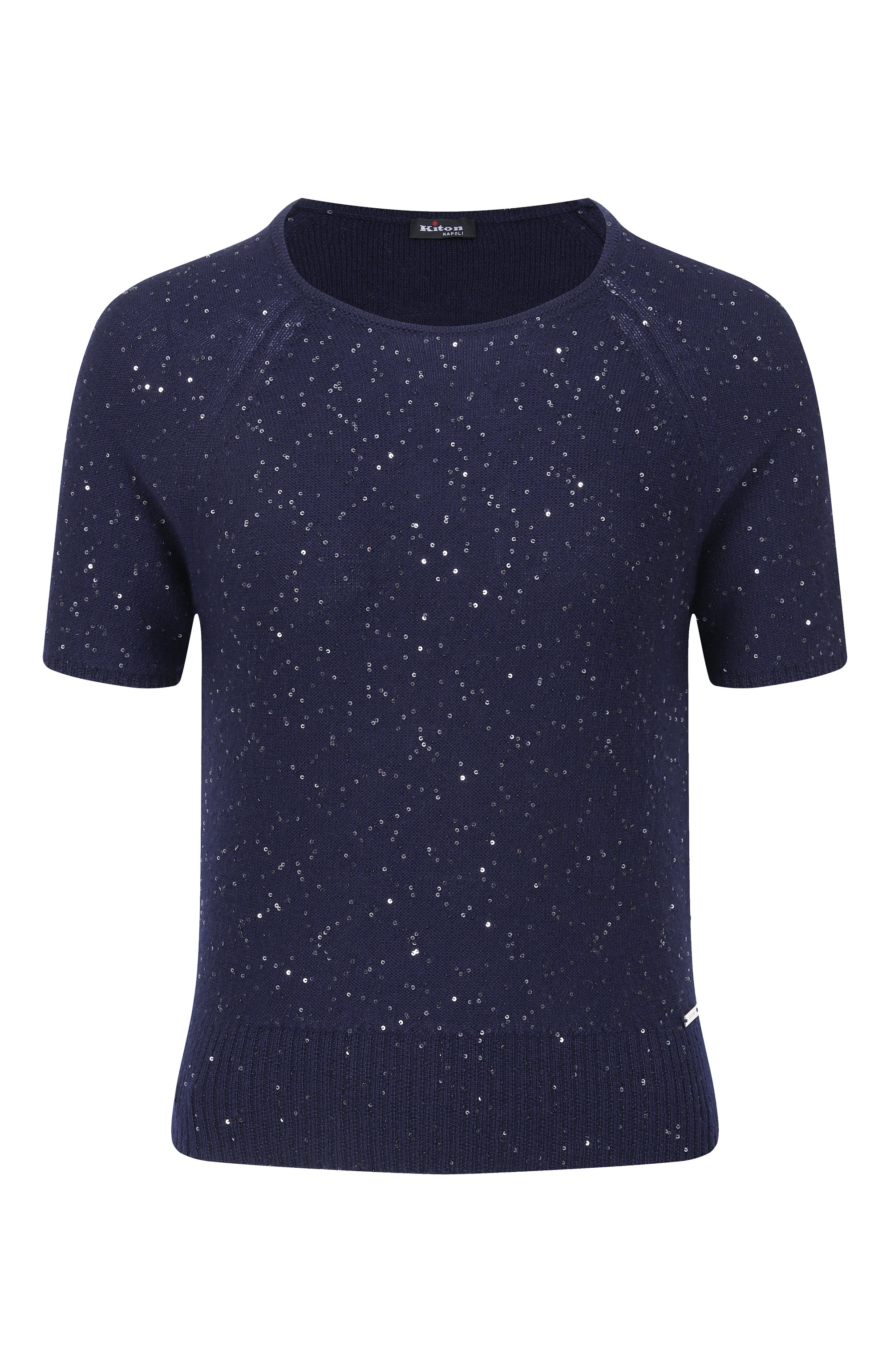 Кашемировый пуловер KITON синего цвета по цене 209500 руб., арт. D6175621093, фото 1 Кашемировый пуловер KITON, арт. D6175621093, фото 1