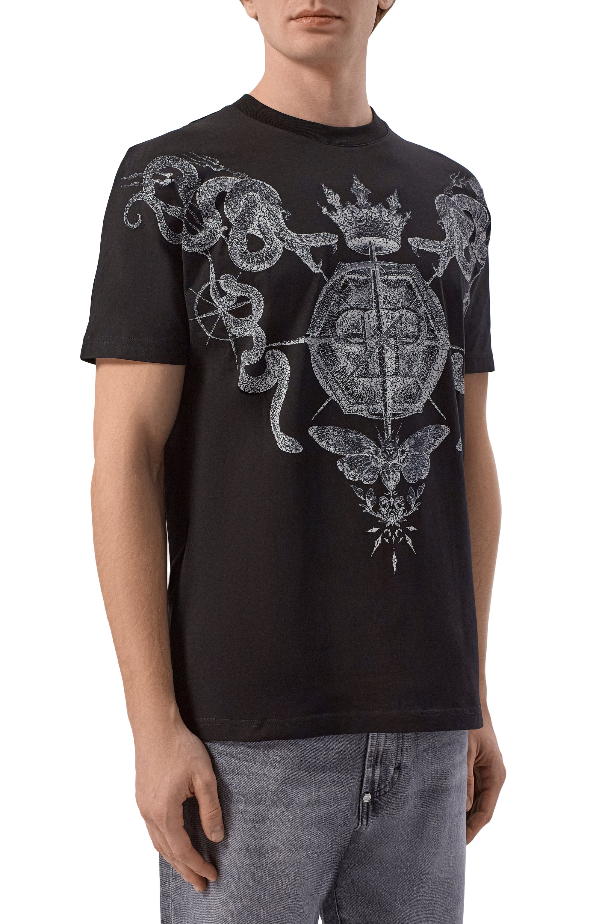 Хлопковая футболка PHILIPP PLEIN, арт. SAFC MTK8822 PJY002N, фото 3