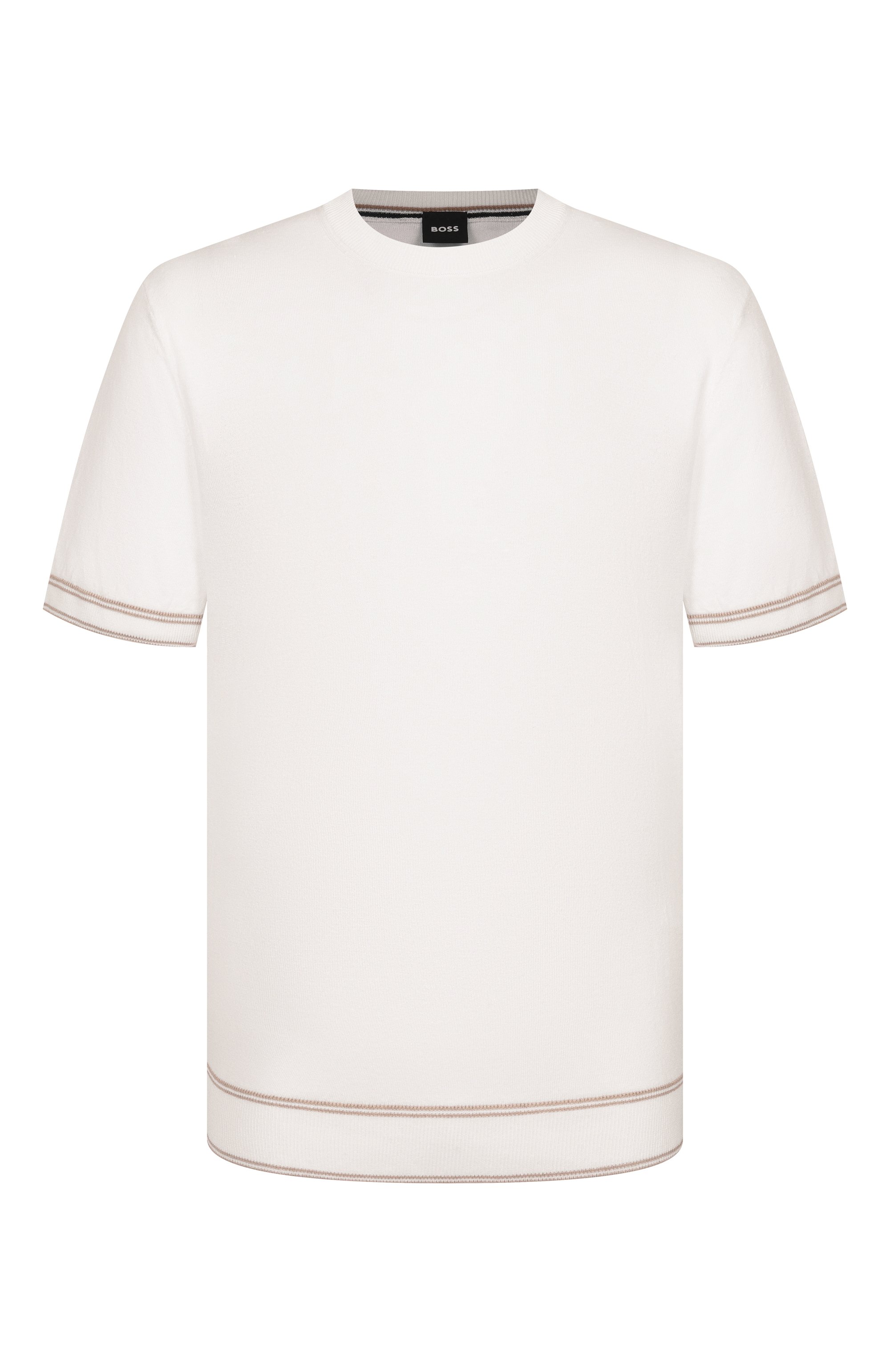 Джемпер изо льна и вискозы BOSS белого цвета по цене 23950 руб., арт. 50560491, фото 1 Джемпер изо льна и вискозы BOSS, арт. 50560491, фото 1